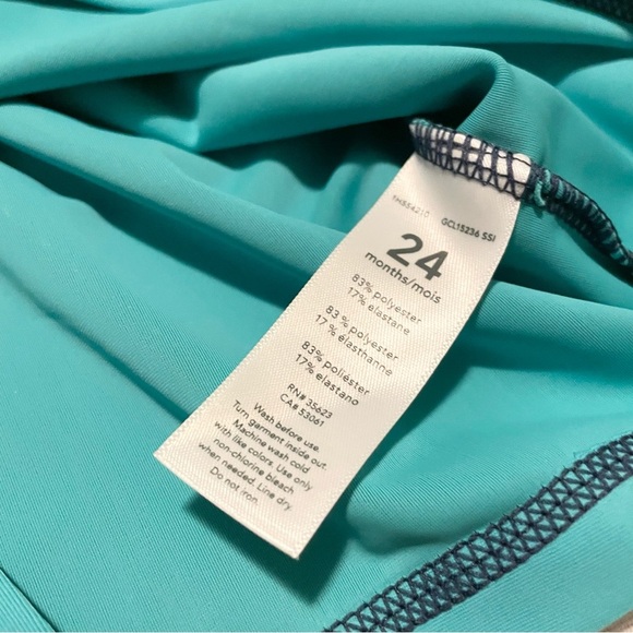 Carters Baby 24 Month Teal Rash Guard Swim Shirt UV Protection - Picture 11 of 16
